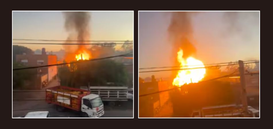 Están explotando y volando garrafas a 150 metros