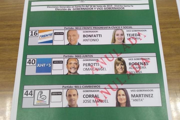 Así serán las boletas para las elecciones Generales de Santa Fe
