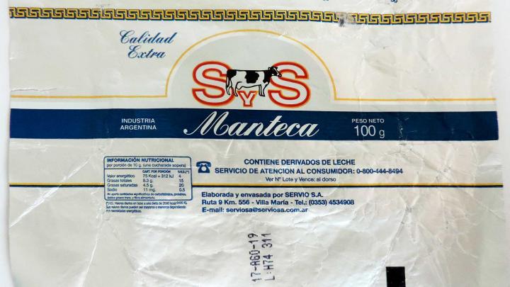 La Assal prohibió una marca de manteca