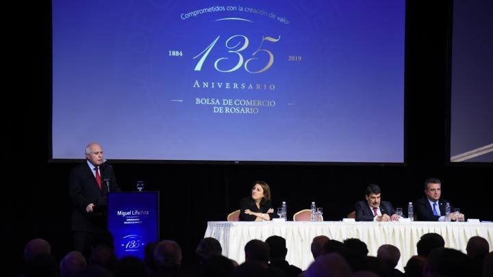 Lifschitz en el aniversario de la Bolsa de Comercio de Rosario