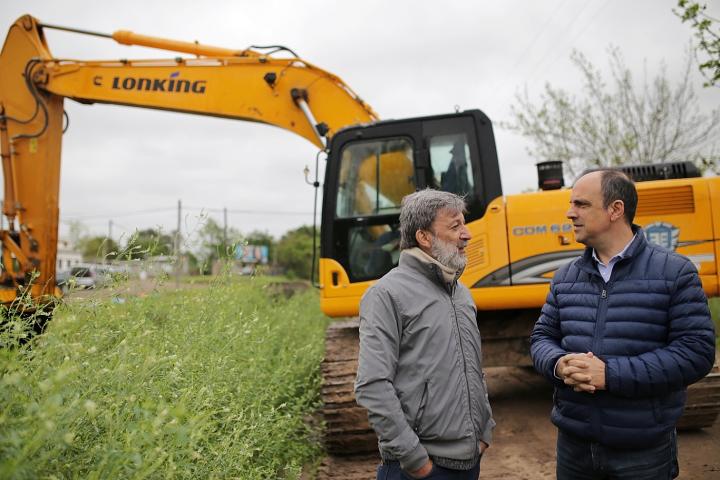 Corral destacó las tareas para limpiar desagües