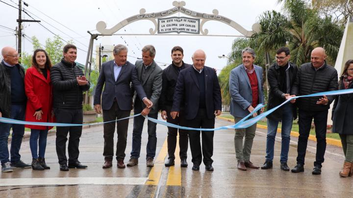 Lifschitz inauguró la repavimentación de la Ruta 6