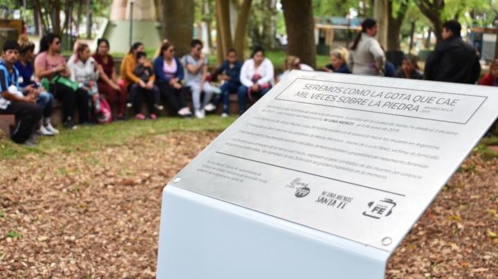 Inauguran un Memorial a las Víctimas de Violencia de Género