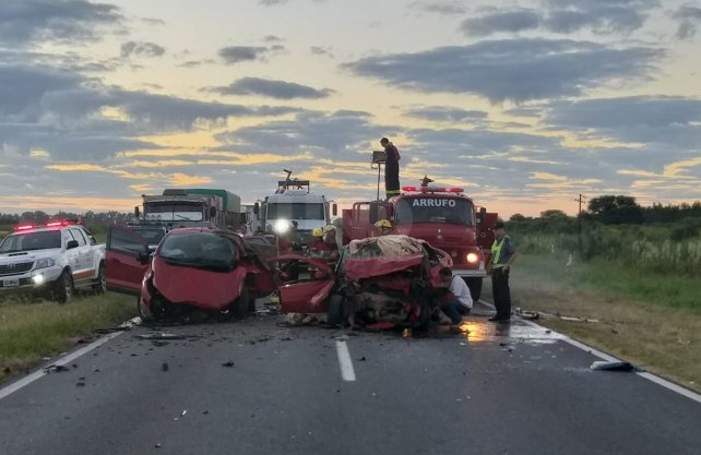Tres muertos en un choque frontal en la ruta 34