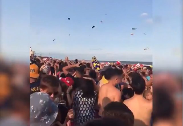 Lluvia de botellazos dejó heridos en Villa Gesell