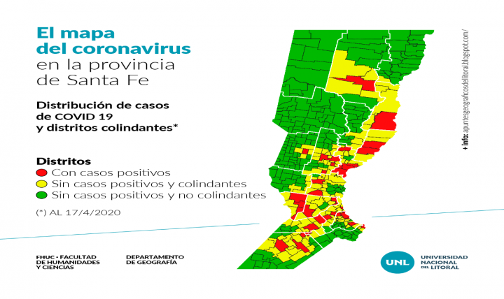 El mapa del coronavirus en la provincia de Santa Fe