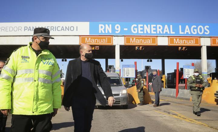 Perotti supervisó los controles de accesos a Santa Fe