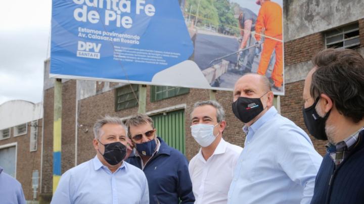 Perotti y Javkin recorrieron obras viales clave para Rosario