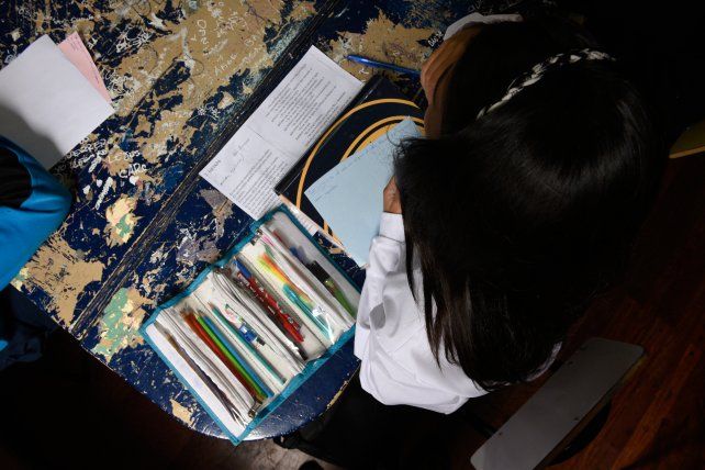 Cuaderno celeste para nenes y rosa para nenas