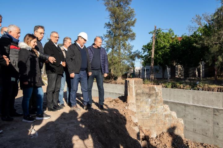 Perotti recorrió una obra clave para la ciudad de Rafaela