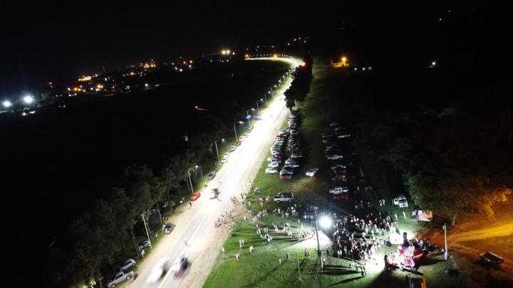 El nuevo sistema de iluminación en Cayastá.