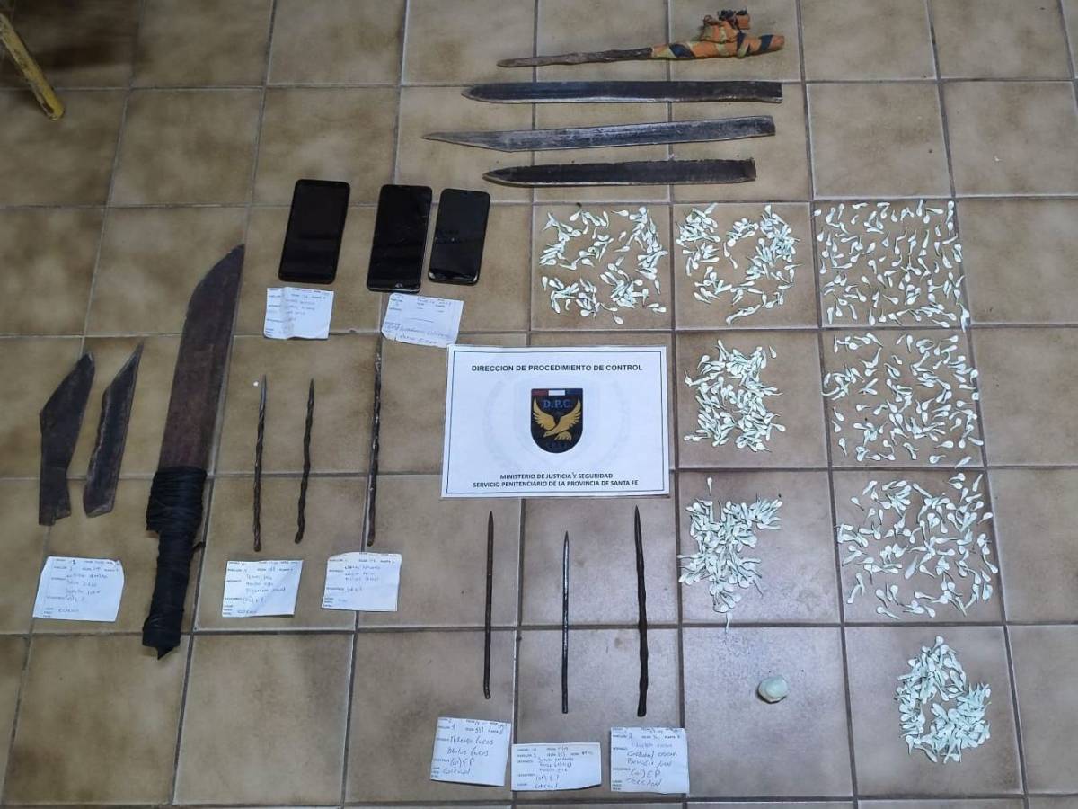 Requisa sorpresa en la cárcel de Las Flores: secuestran droga, celulares y armas blancas