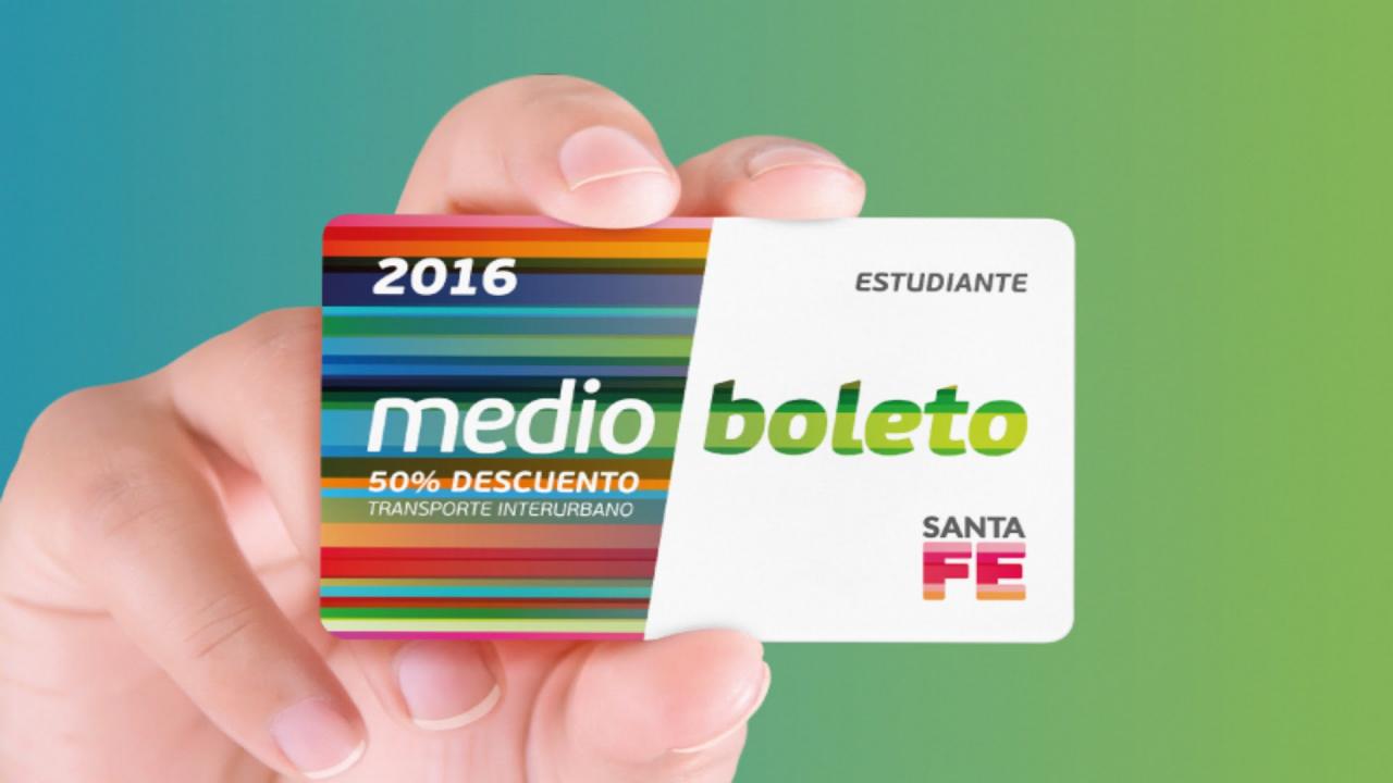 Ya rige el medio boleto estudiantil en Santa Fe