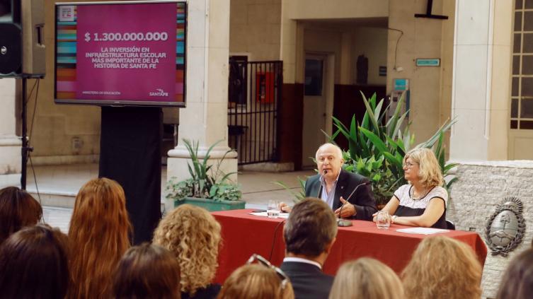 Histórico: 1.300 millones para la educación de Santa Fe